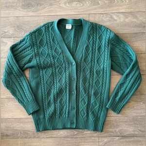Aritzia Sunday Best Lamora Cardigan Green Merino Wool XS Fits Small/Medium